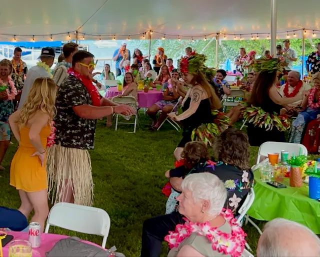 photo of polynesian dancers at a party